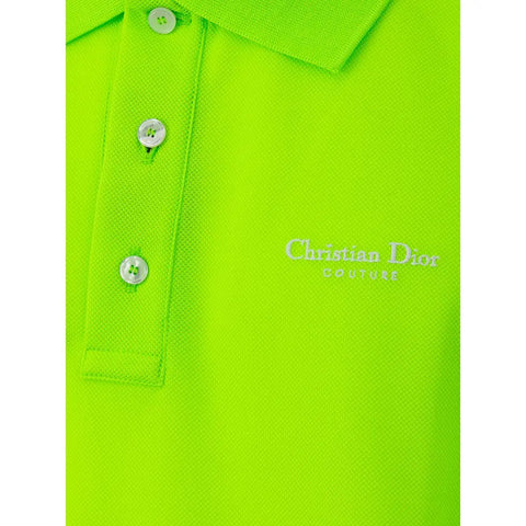 Green Cotton Polo Shirt Dior