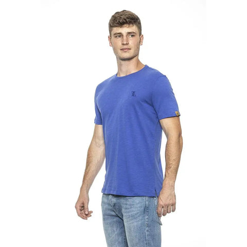 Light Blue Cotton T-Shirt Billionaire Italian Couture