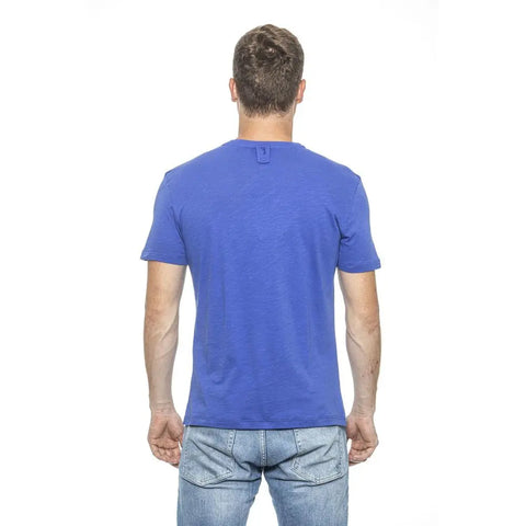 Light Blue Cotton T-Shirt Billionaire Italian Couture