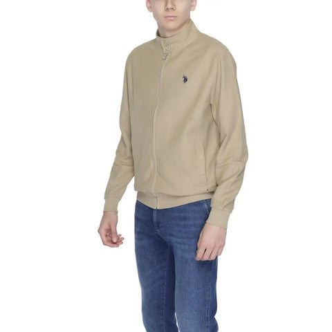 Beige Cotton Jackets & Coat U.S. POLO ASSN.