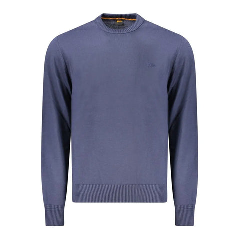Blue Wool Men Sweater Hugo Boss