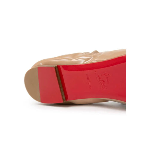 Beige Patent Leather Ballet Flat Christian Louboutin