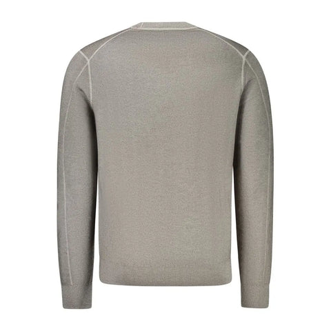 Gray Wool Mens Sweater Hugo Boss