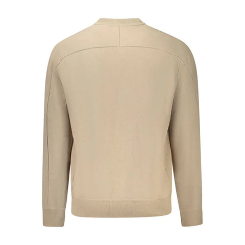 Beige Cotton Men Sweater Hugo Boss
