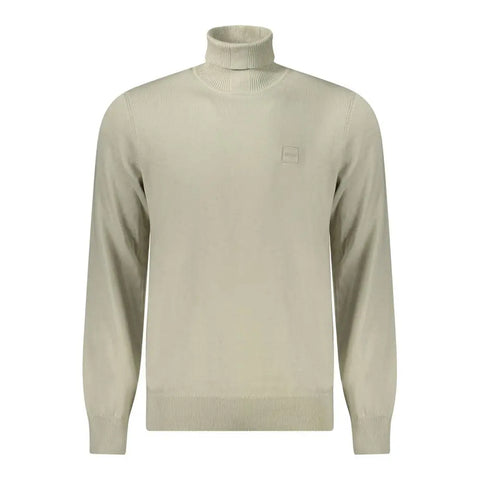 Beige Cotton Men Sweater Hugo Boss
