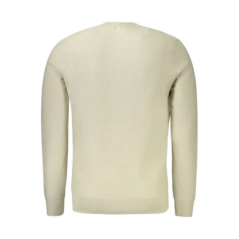 Beige Cotton Men Sweater Hugo Boss