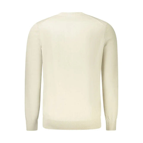 Beige Cotton Men Sweater Hugo Boss