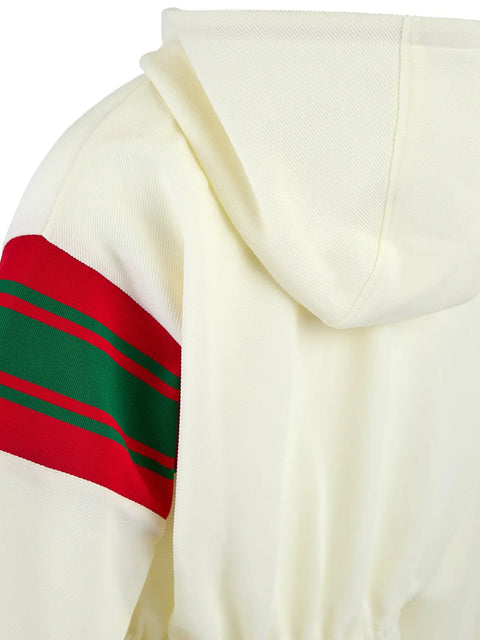 Cream Polyester Hooded Logo Sweatsuit Gucci