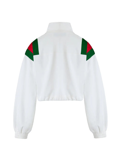 White Polyester Logo Sweatshirt Gucci