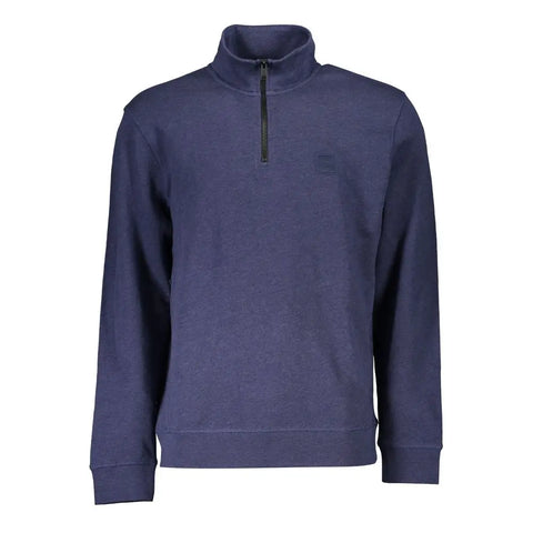 Blue Cotton Men Sweater Hugo Boss