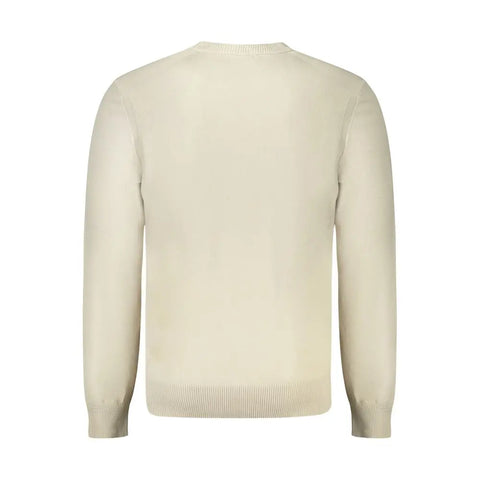 Beige Cotton Men Sweater Hugo Boss