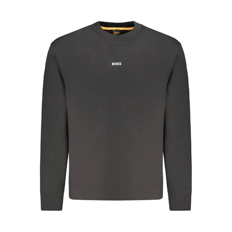 Black Cotton Men Sweater Hugo Boss