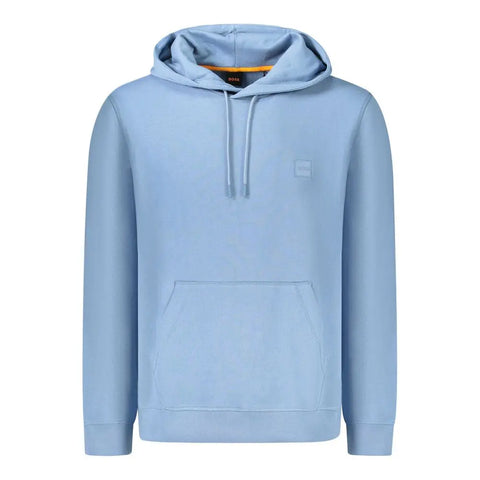 Light Blue Cotton Men Sweater Hugo Boss