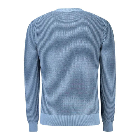 Blue Cotton Men Sweater Hugo Boss