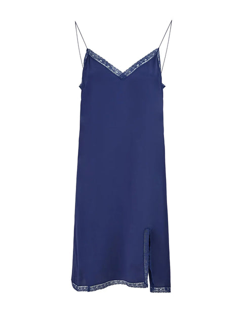 Blu Viscose and Cotton Mid Long Dress Gucci