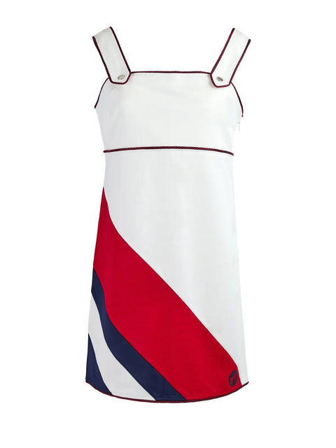 White polyester and Cotton short dress Gucci