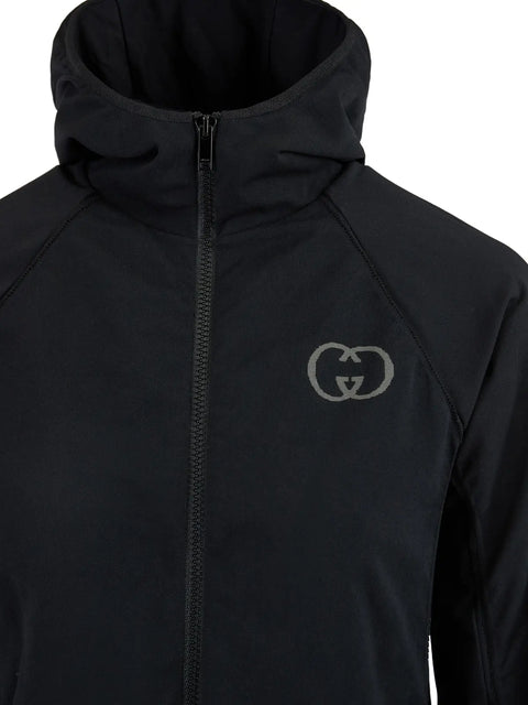 Black Polyamide Hoodie Sweatshirt Gucci