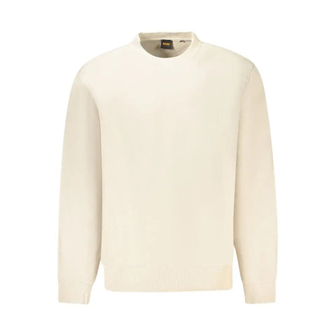 Beige Cotton Men Sweater Hugo Boss