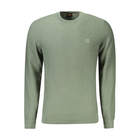 Green Cotton Men Sweater Hugo Boss