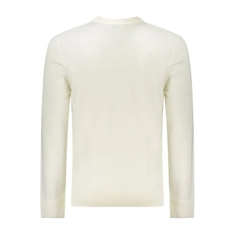 White Wool Men Sweater Hugo Boss