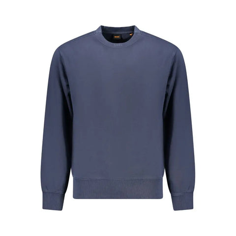 Blue Cotton Men Sweater Hugo Boss