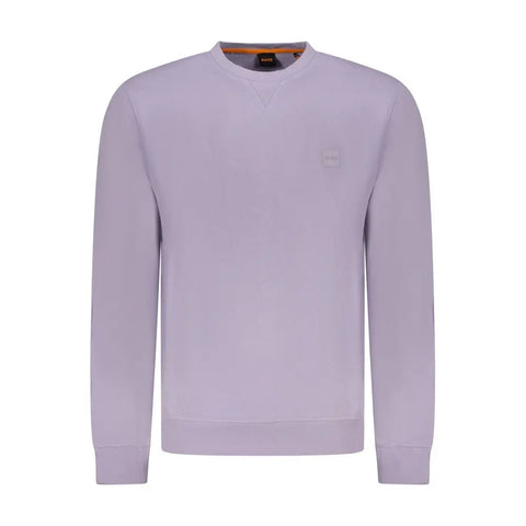 Purple Cotton Men Sweater Hugo Boss
