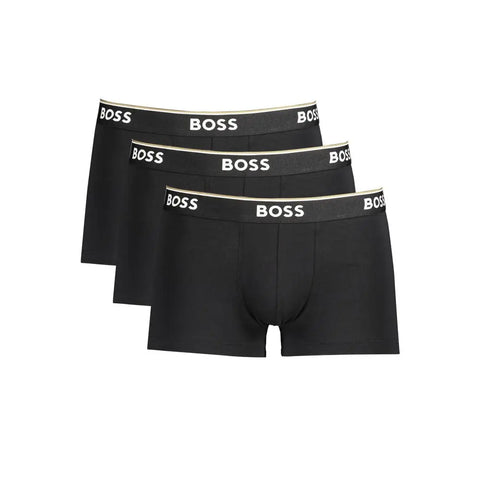 Black Cotton Men Boxer Underwear Pack Hugo Boss