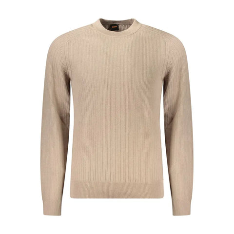 Beige Cotton Men Sweater Hugo Boss
