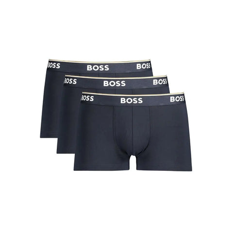 Blue Cotton Men Boxer Underwear Hugo Boss