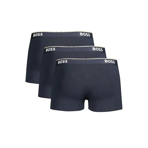 Blue Cotton Men Boxer Underwear Hugo Boss