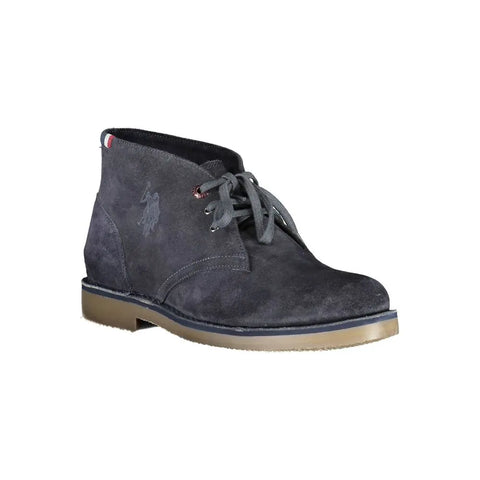 Blue Leather Mens Ankle Boot U.S. POLO ASSN.