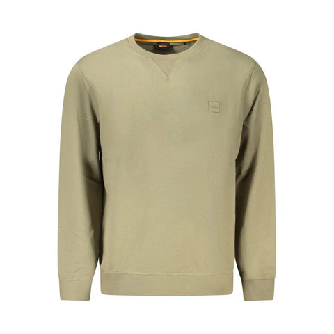 Green Cotton Men Sweater Hugo Boss