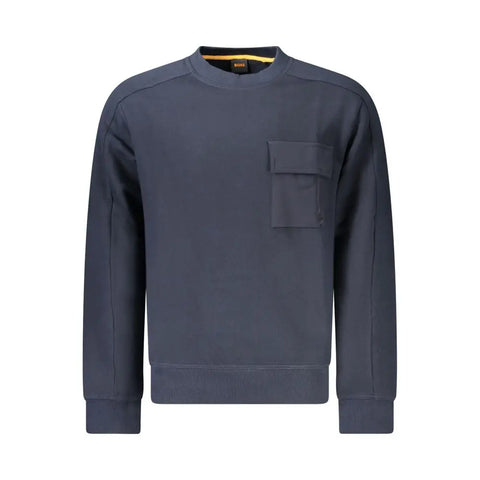 Blue Cotton Sweater Hugo Boss
