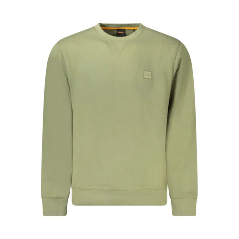 Green Cotton Sweater Hugo Boss