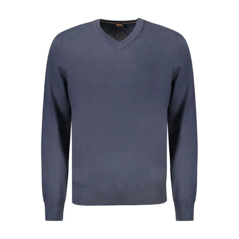Blue Cotton Sweater Hugo Boss