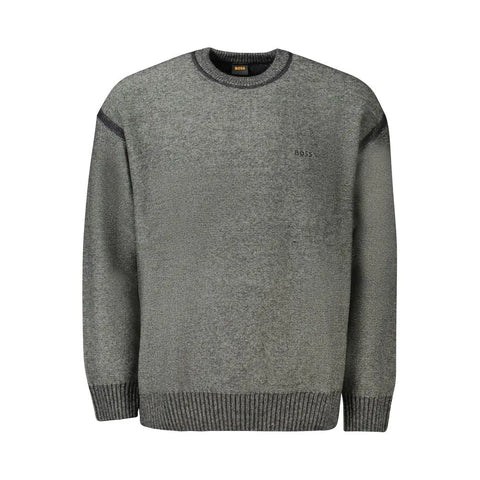 Gray Wool Sweater Hugo Boss