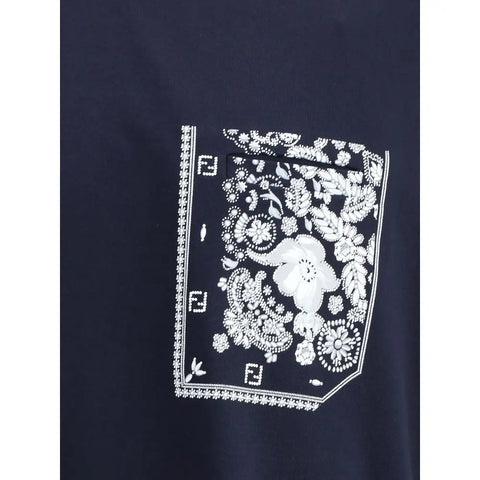 T-Shirt with bandana print pocket Fendi
