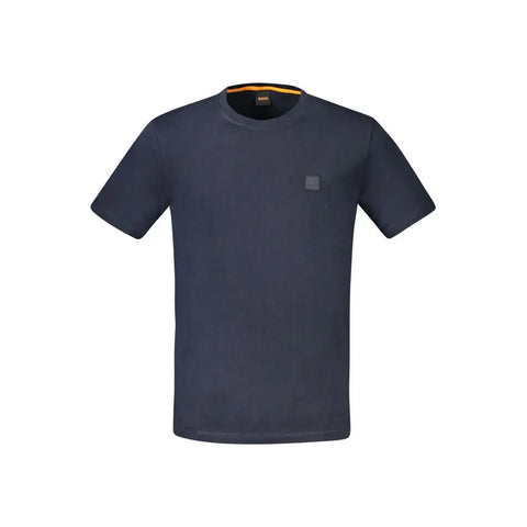 Blue Cotton Men T-Shirt Hugo Boss