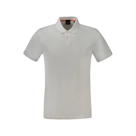 White Cotton Polo Shirt Hugo Boss