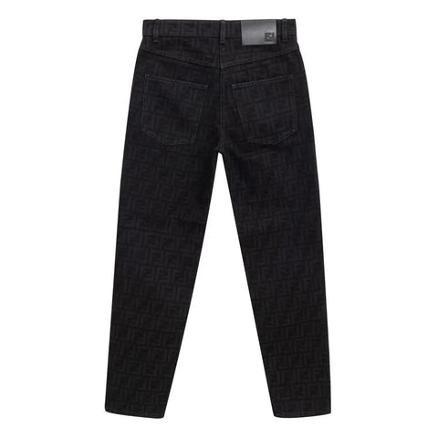 Black Cotton Jeans Denim Fendi