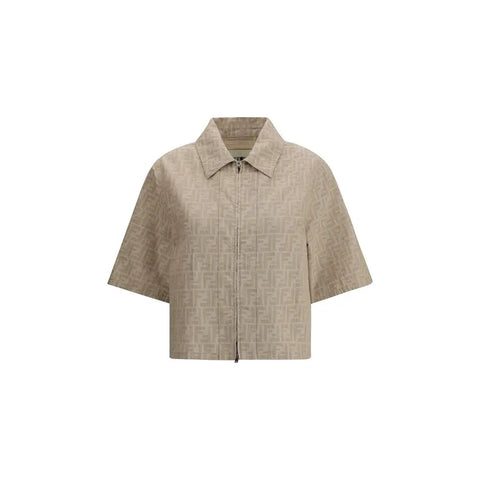 Chambray cropped Jacket Fendi