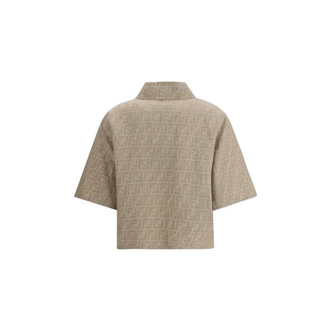 Chambray cropped Jacket Fendi