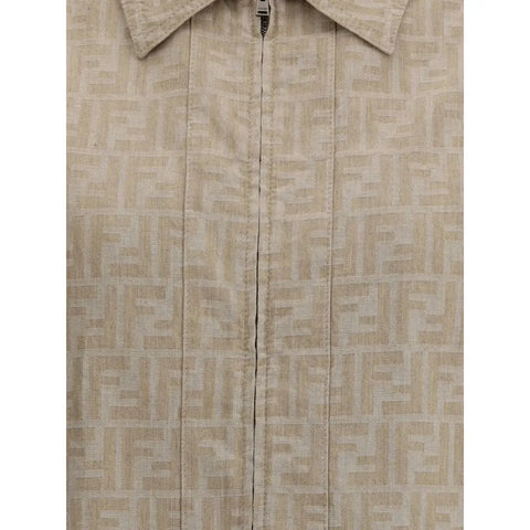 Chambray cropped Jacket Fendi