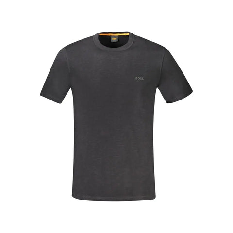 Black Cotton T-Shirt Hugo Boss