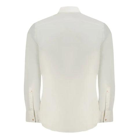 White Cotton Men Shirt Hugo Boss