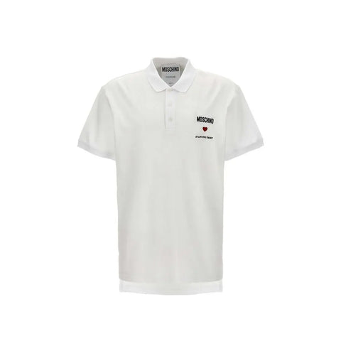 In Love We Trust Cotton Polo Moschino Couture