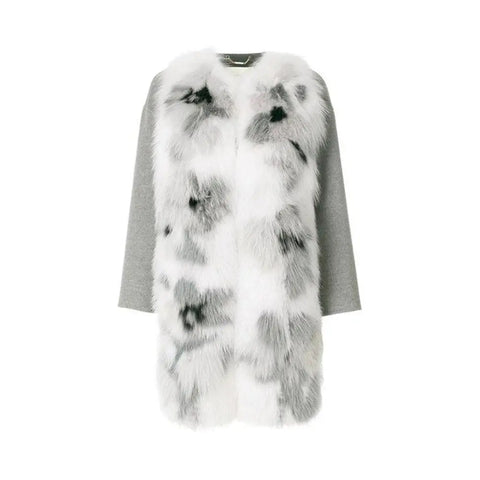 Fur Trim Cashmere Coat Fendi