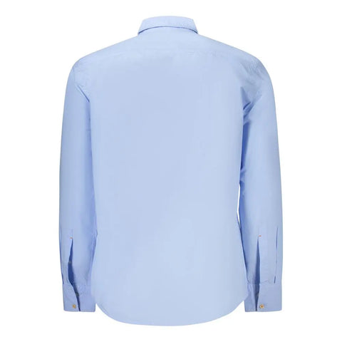Blue Cotton Men Shirt Hugo Boss
