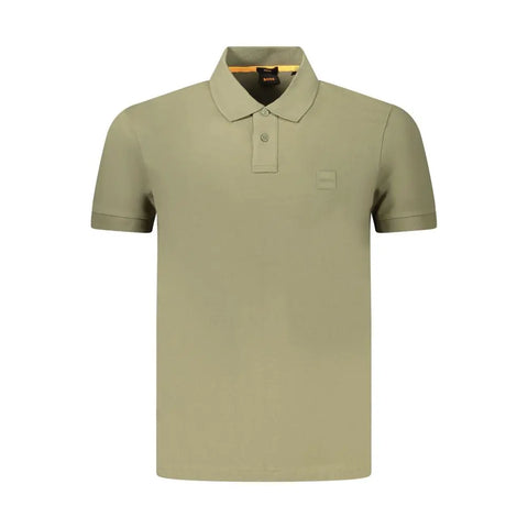 Green Cotton Men Polo Shirt Hugo Boss