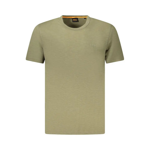 Green Cotton Men T-Shirt Hugo Boss